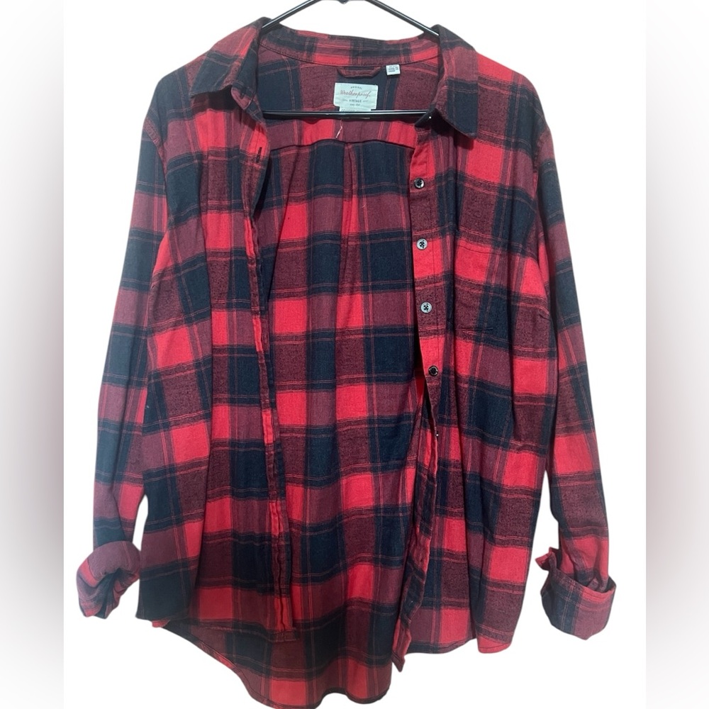 Women’s red and black flannel